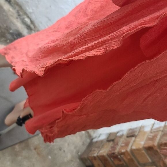 Mlle Gabrielle coral sleeveless flowing dress - Picture 8 of 9